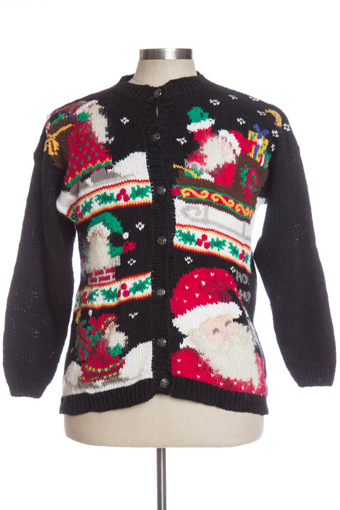 Black Ugly Christmas Cardigan 34716