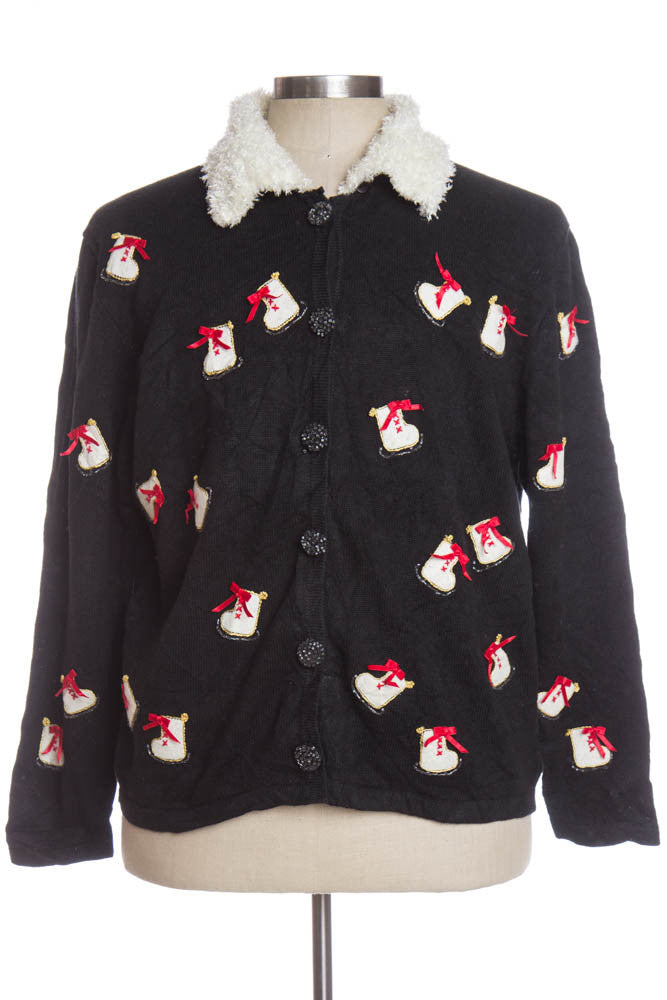 Black Ugly Christmas Cardigan 34745