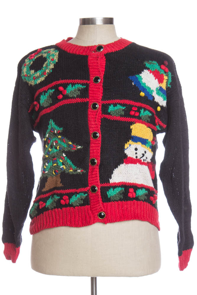 Black Ugly Christmas Cardigan 34798