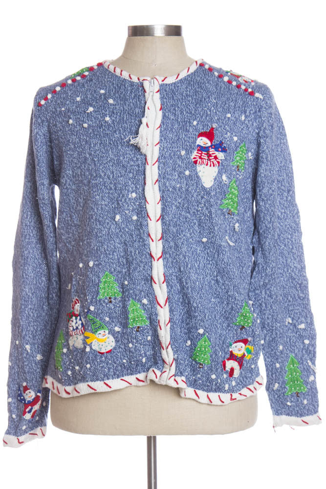 Blue Ugly Christmas Cardigan 34804
