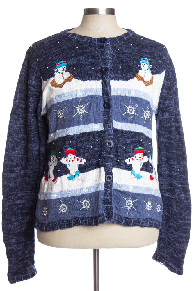 Blue Ugly Christmas Cardigan 34815