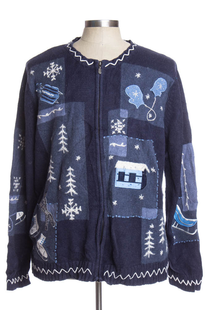 Blue Ugly Christmas Cardigan 34869