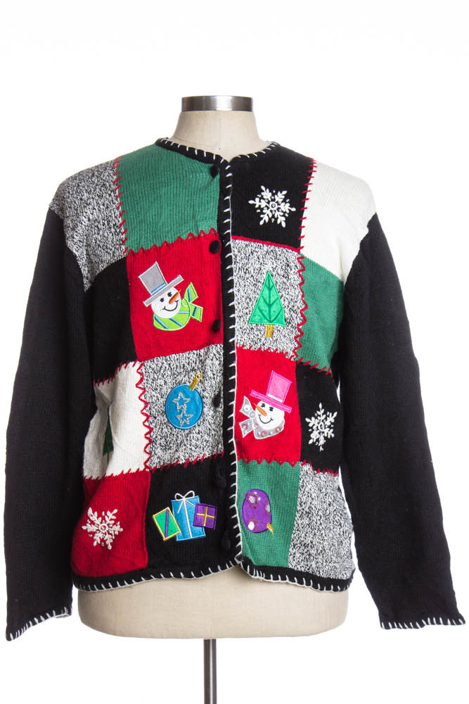 Black Ugly Christmas Cardigan 34889