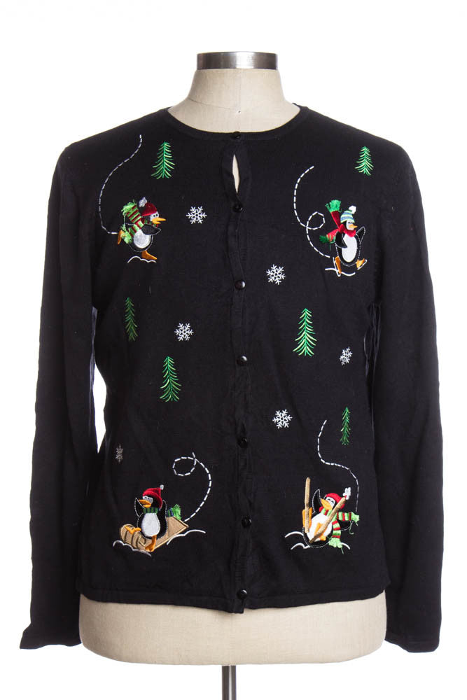 Black Ugly Christmas Cardigan 34892