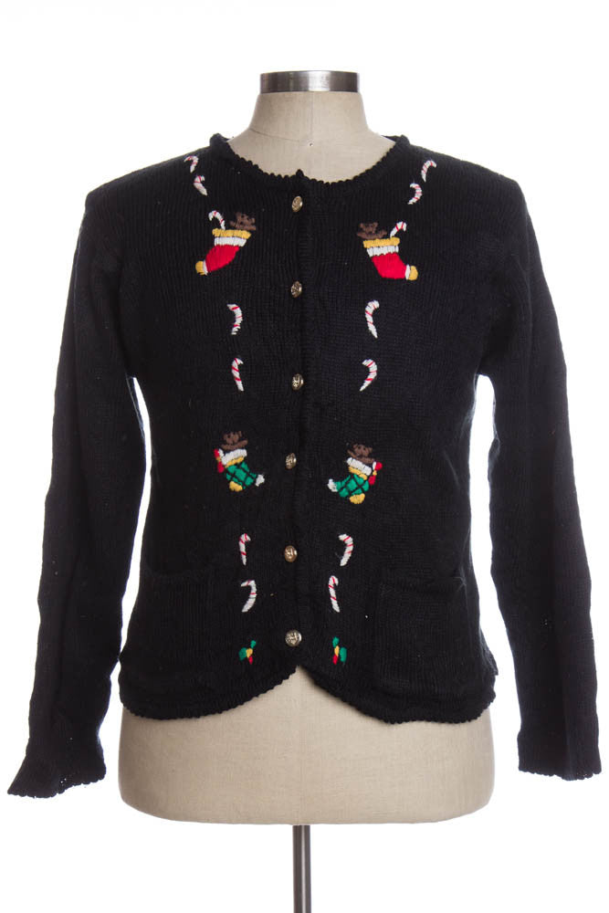 Black Ugly Christmas Cardigan 34916