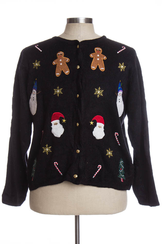 Black Ugly Christmas Cardigan 34928