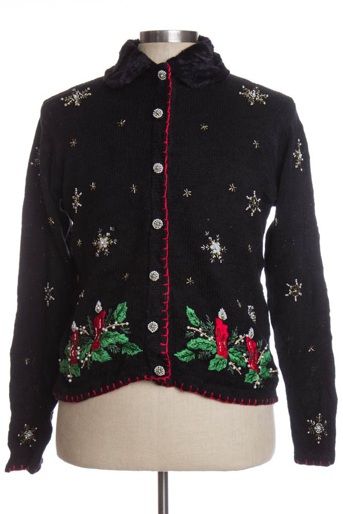Black Ugly Christmas Cardigan 34942
