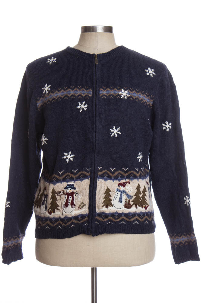 Blue Ugly Christmas Cardigan 34989