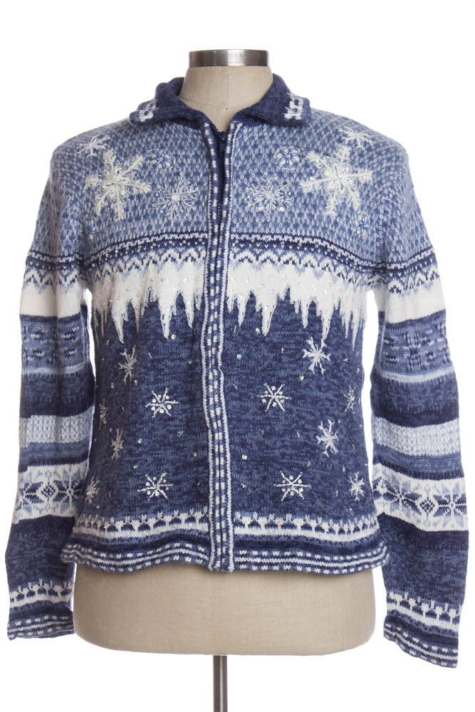 Blue Ugly Christmas Cardigan 35073
