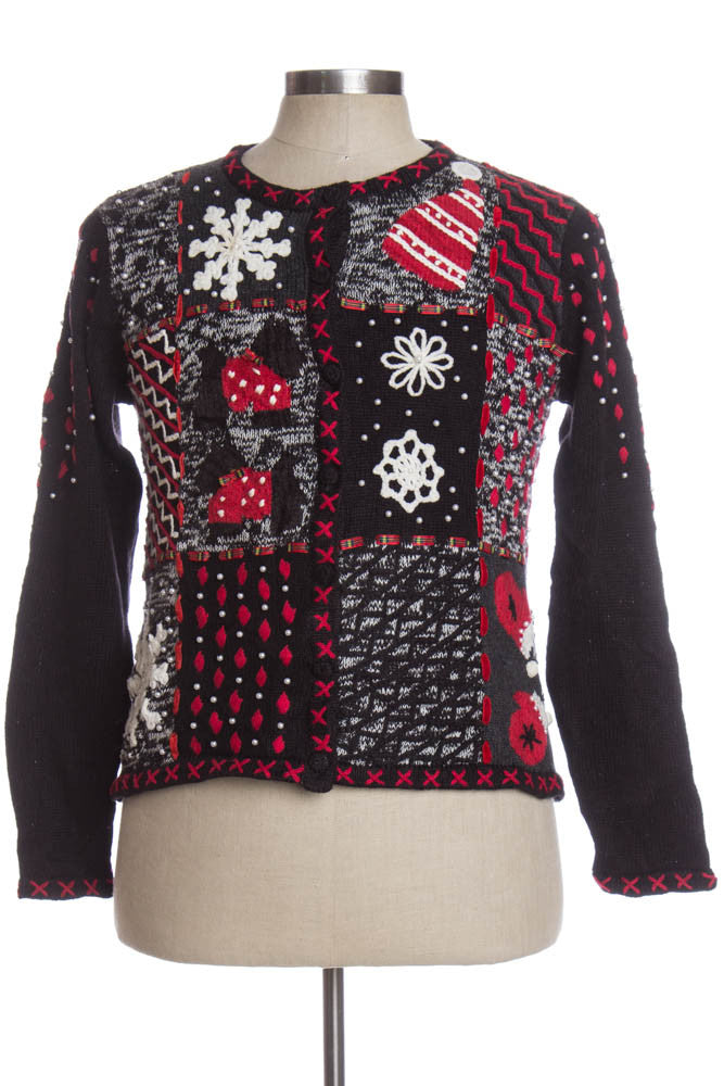 Black Ugly Christmas Cardigan 35093