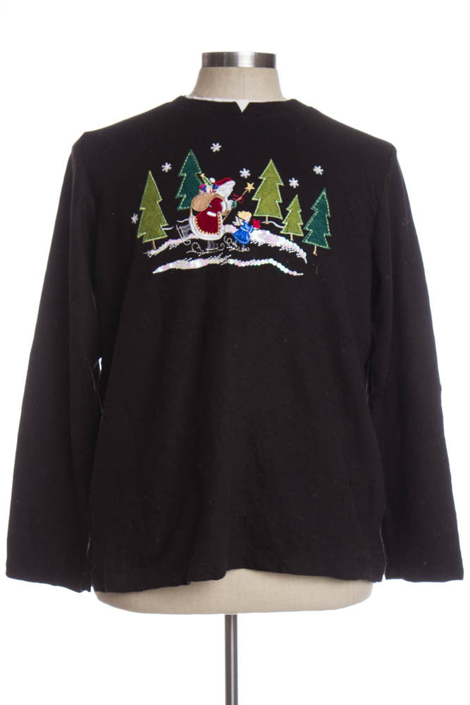 Black Ugly Christmas Pullover 35110