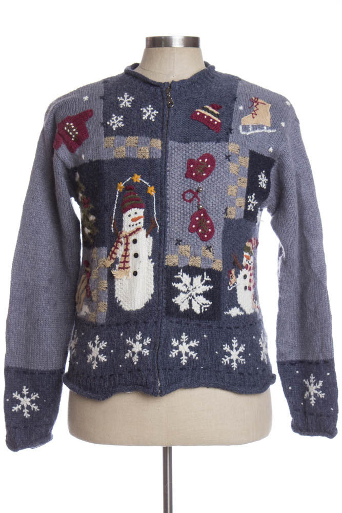 Blue Ugly Christmas Cardigan 35115