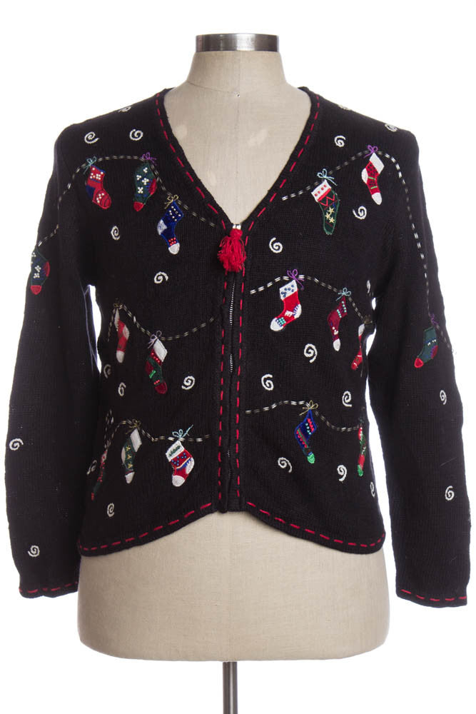 Black Ugly Christmas Cardigan 35127