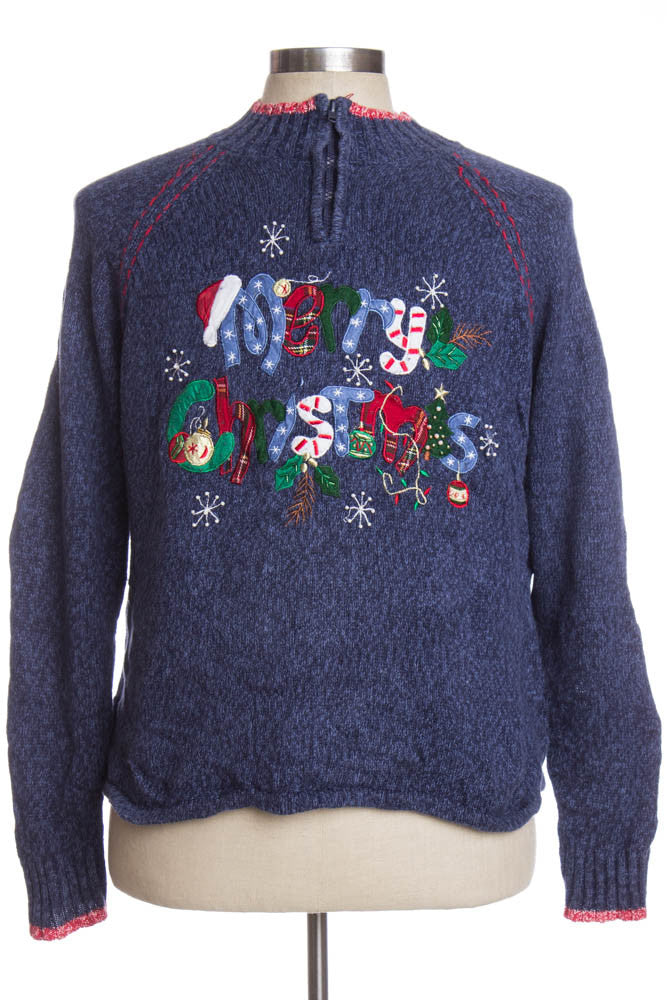 Blue Ugly Christmas Pullover 35214