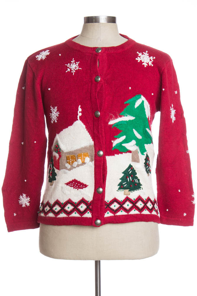 Red Ugly Christmas Cardigan 35258