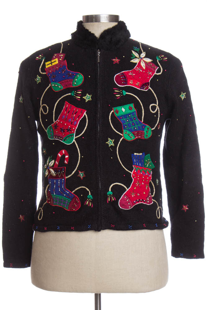 Black Ugly Christmas Cardigan 35266
