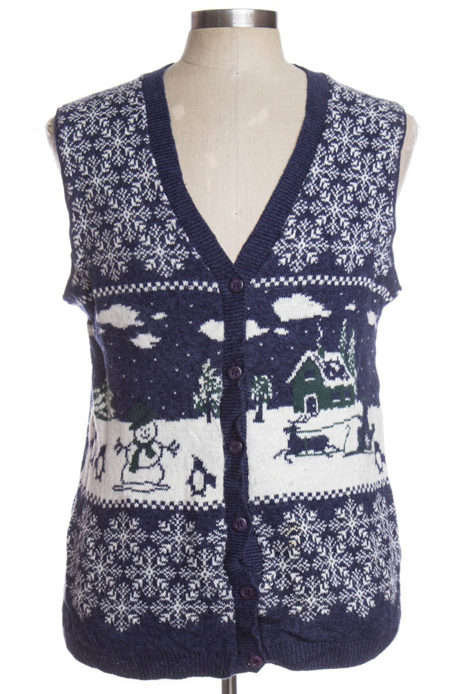Blue Ugly Christmas Vest 35393