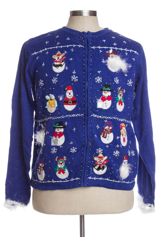 Blue Ugly Christmas Cardigan 35473