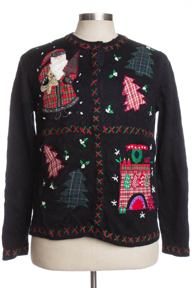 Black Ugly Christmas Cardigan 35718