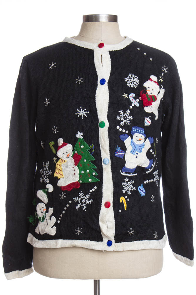 Black Ugly Christmas Cardigan 35726