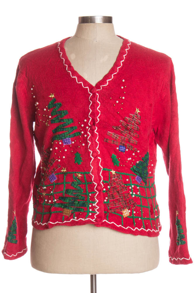 Red Ugly Christmas Cardigan 35774