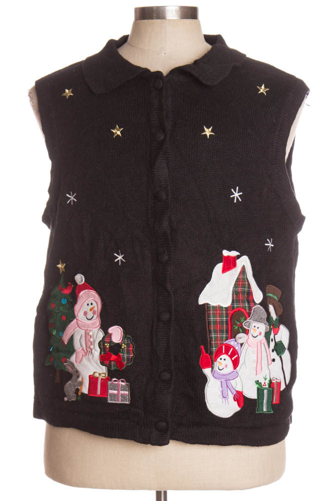 Black Ugly Christmas Vest 35817