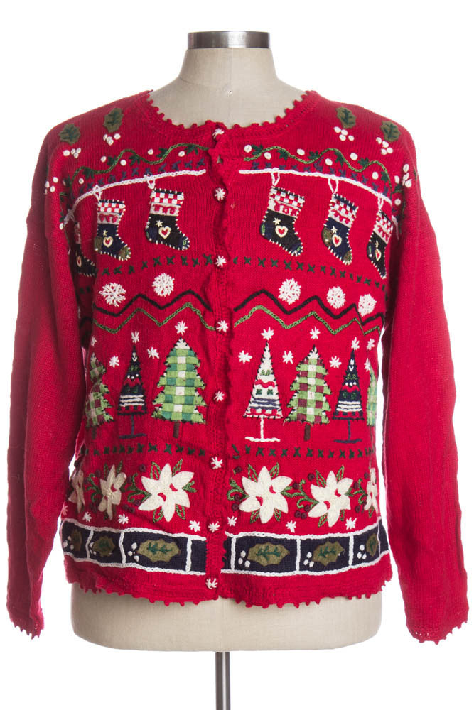 Red Ugly Christmas Cardigan 35825