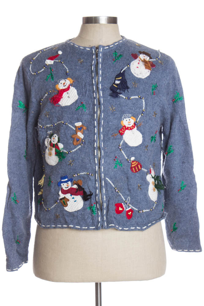Blue Ugly Christmas Cardigan 35835