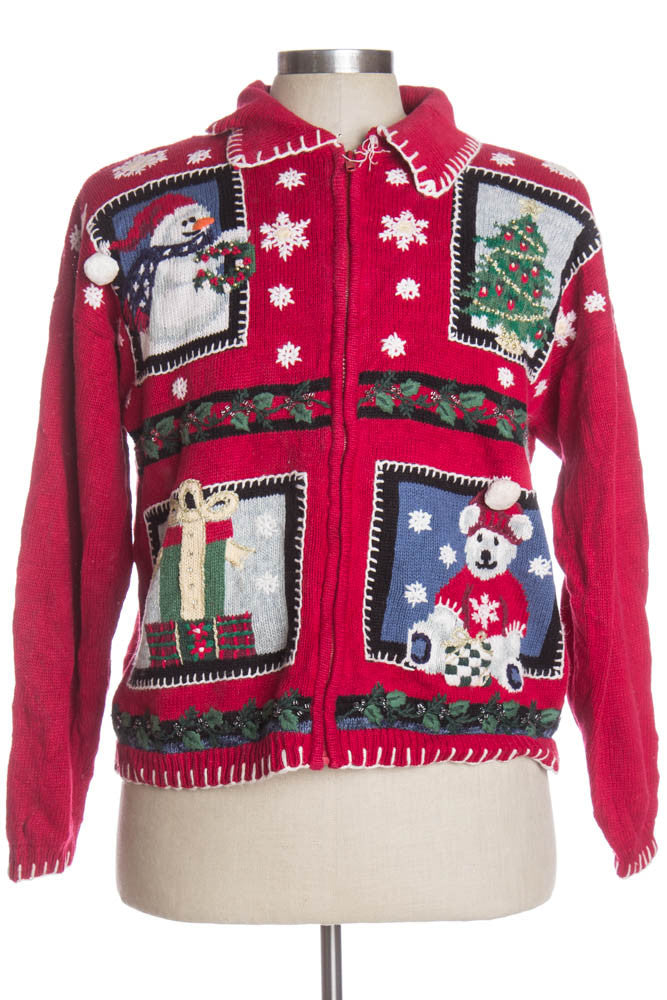 Red Ugly Christmas Cardigan 35879