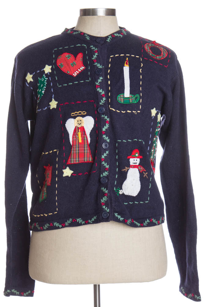 Blue Ugly Christmas Cardigan 35898