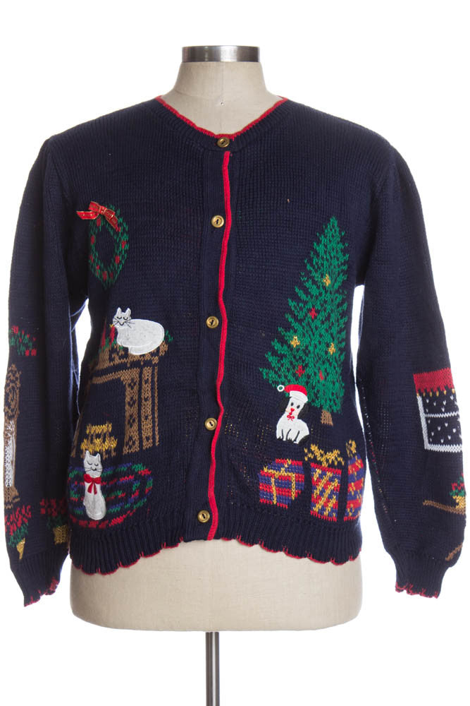 Blue Ugly Christmas Cardigan 36459