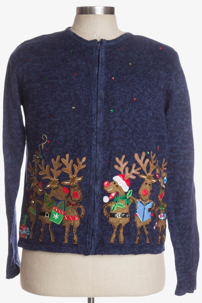 Blue Ugly Christmas Cardigan 36604