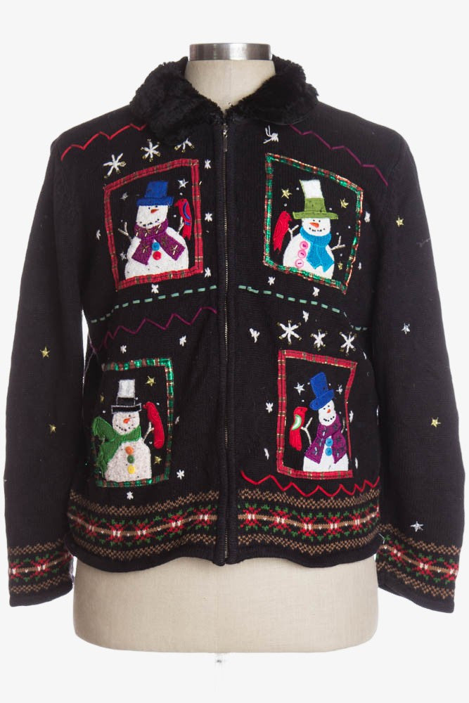 Black Ugly Christmas Cardigan 36680
