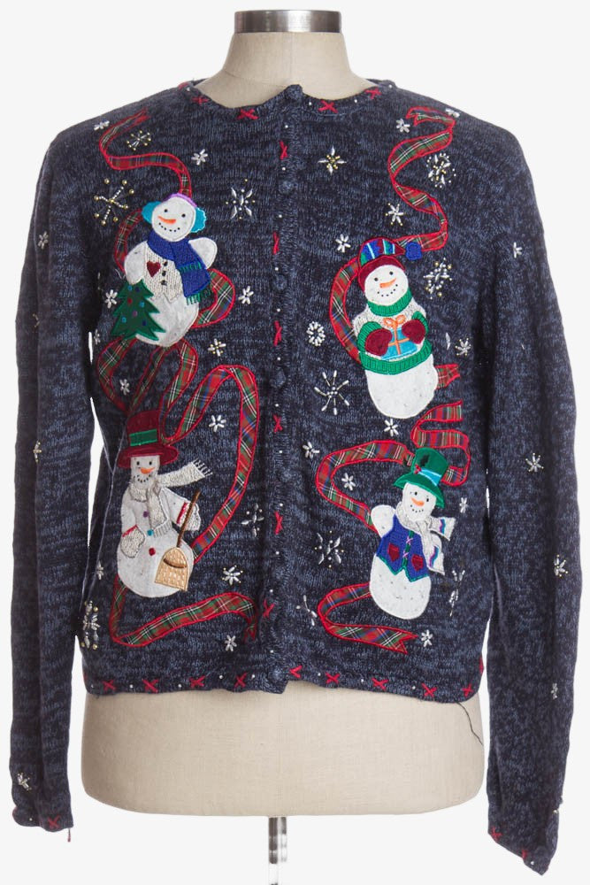 Blue Ugly Christmas Cardigan 36726