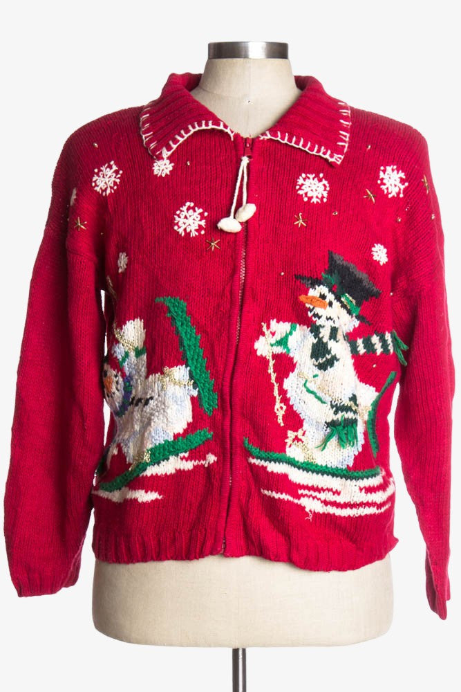 Red Ugly Christmas Cardigan 36911
