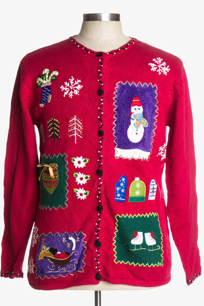 Red Ugly Christmas Cardigan 36913