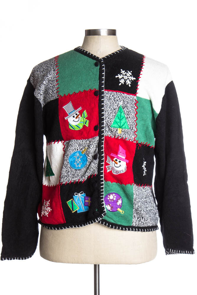 Black Ugly Christmas Cardigan 37012