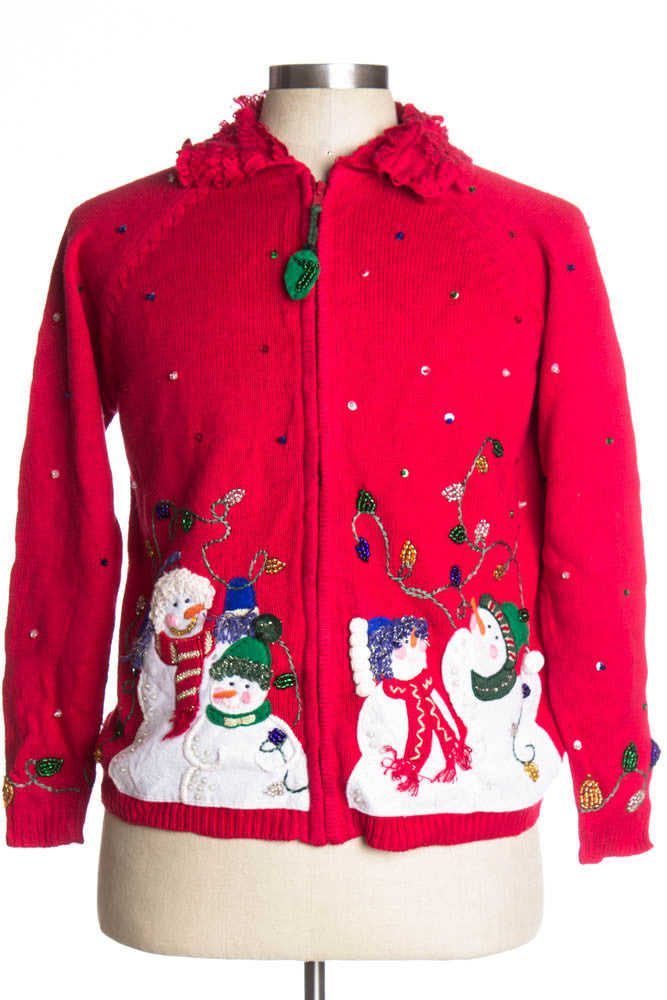 Red Ugly Christmas Cardigan 37015