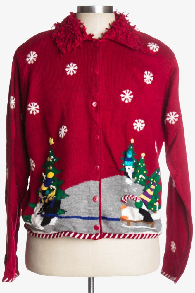 Red Ugly Christmas Cardigan 37077