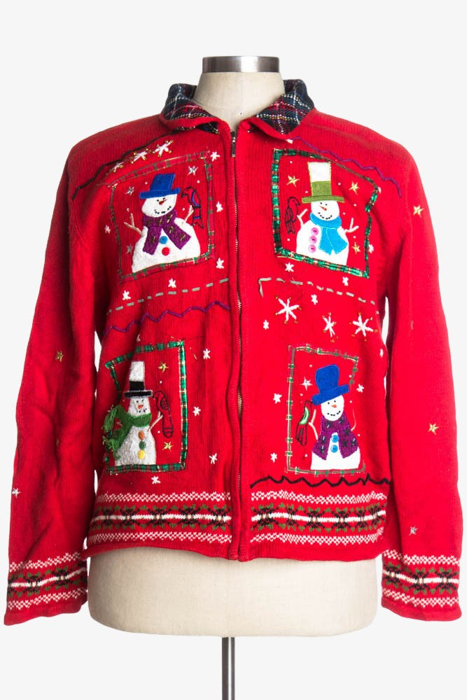 Red Ugly Christmas Cardigan 37140