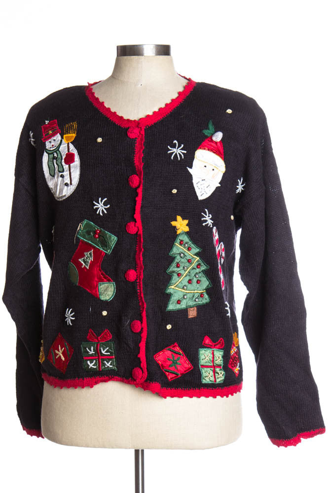 Black Ugly Christmas Cardigan 37206