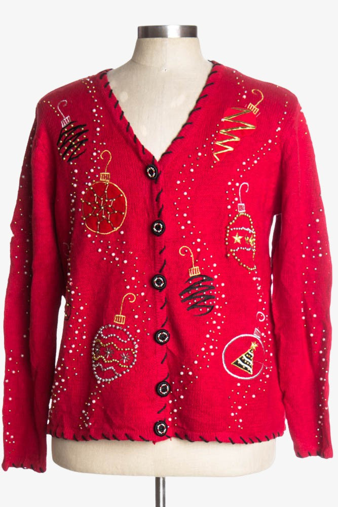 Red Ugly Christmas Cardigan 37224