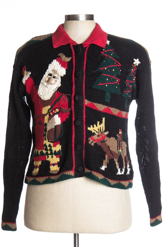 Black Ugly Christmas Cardigan 37290