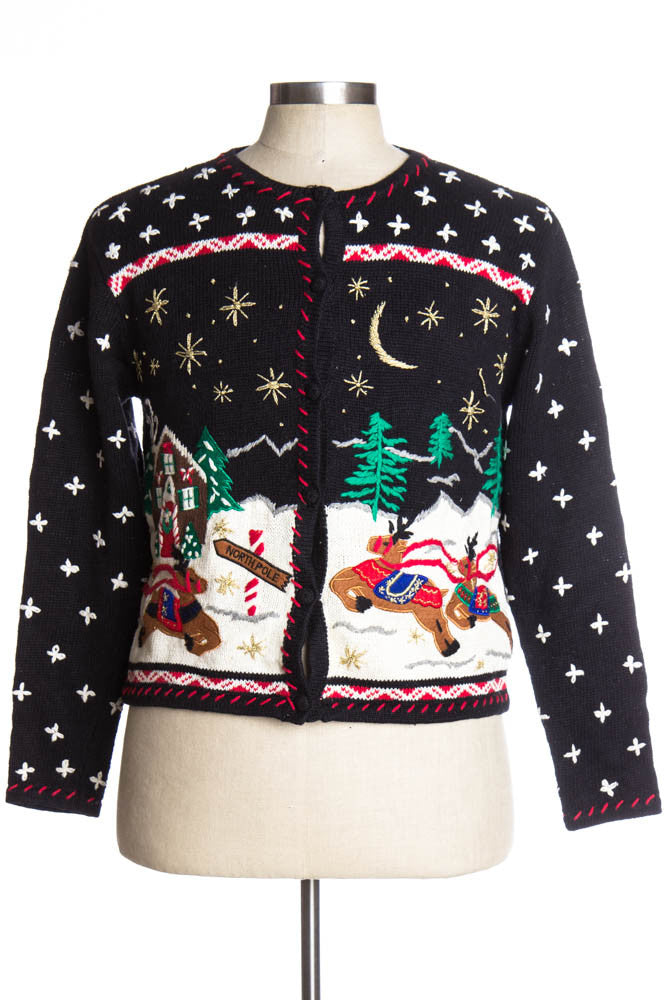 Black Ugly Christmas Cardigan 37337