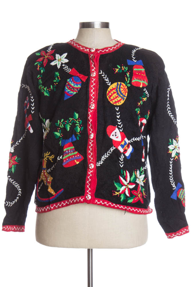 Black Ugly Christmas Cardigan 37405
