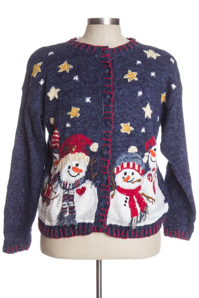 Blue Ugly Christmas Cardigan 37494