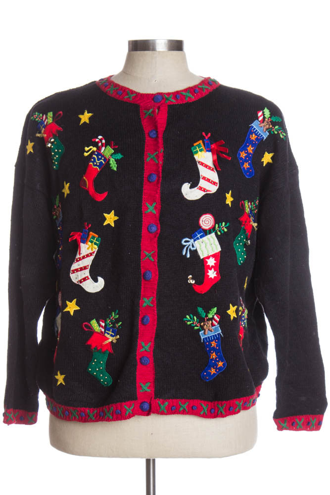 Black Ugly Christmas Cardigan 37513