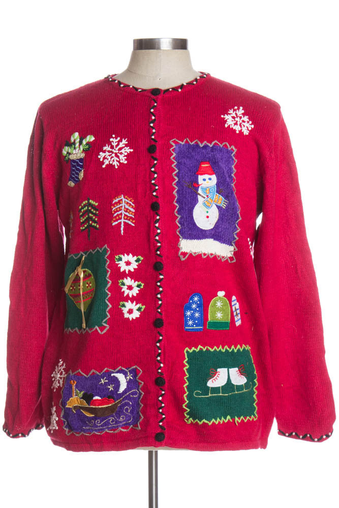 Red Ugly Christmas Cardigan 37530
