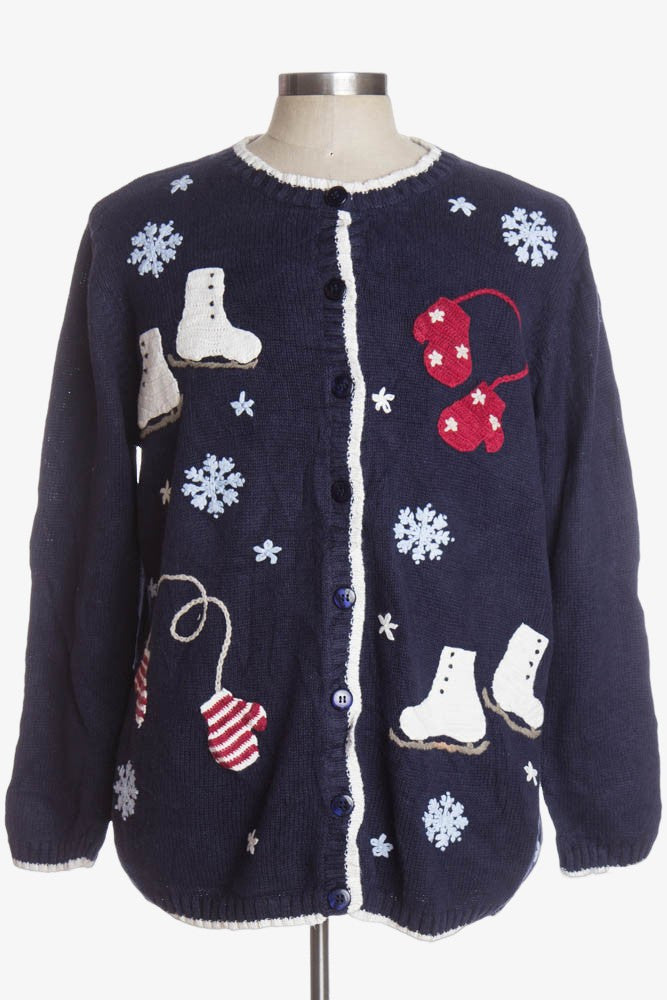Blue Ugly Christmas Cardigan 37544