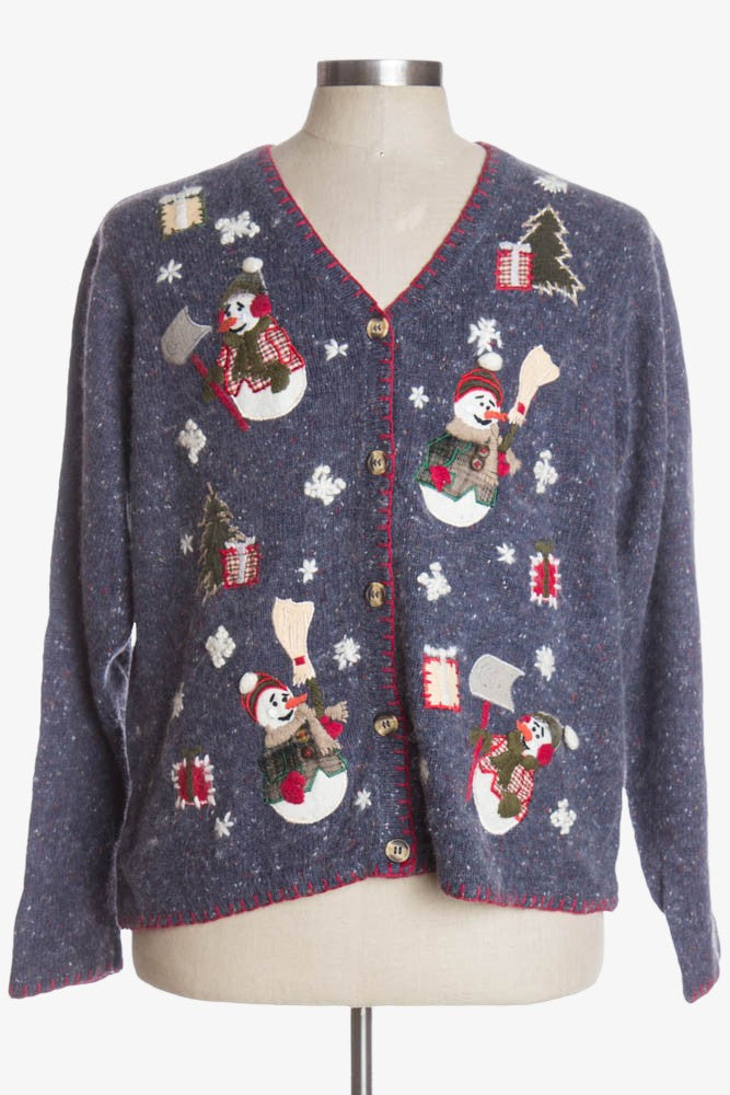 Blue Ugly Christmas Cardigan 37596